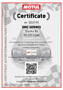 Certyfikat MOTUL